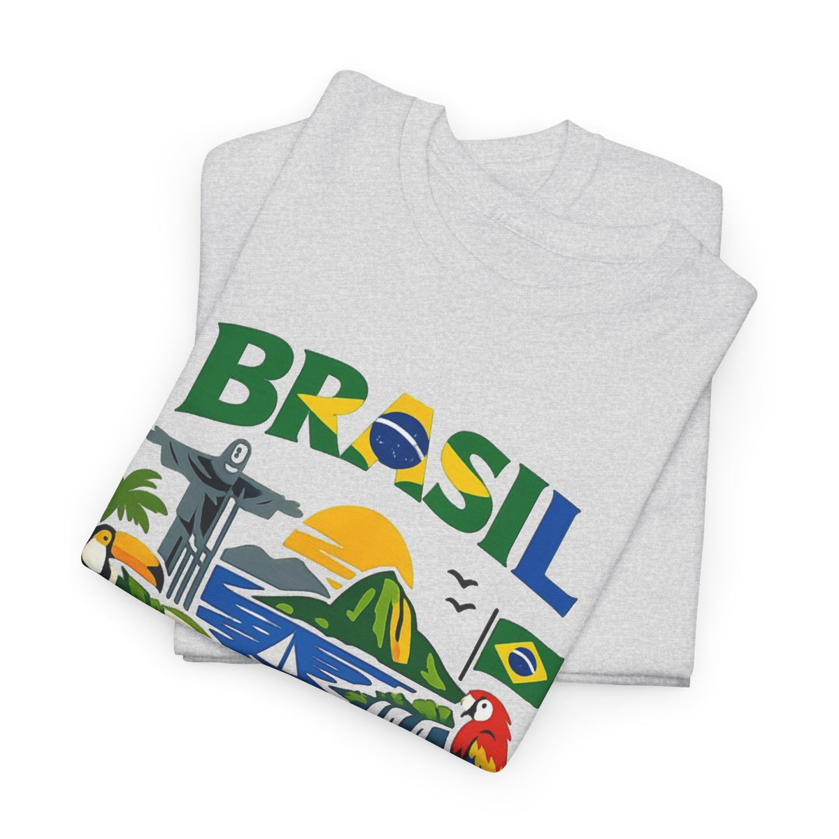 Brazil Flag Retro Graphic T Shirt Men's Heavy Cotton Tee