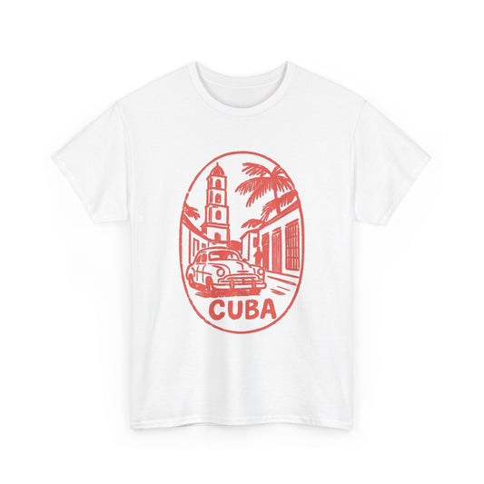 Cuba Graphic T Shirt Men's Retro Travel Heavy Cotton Tee