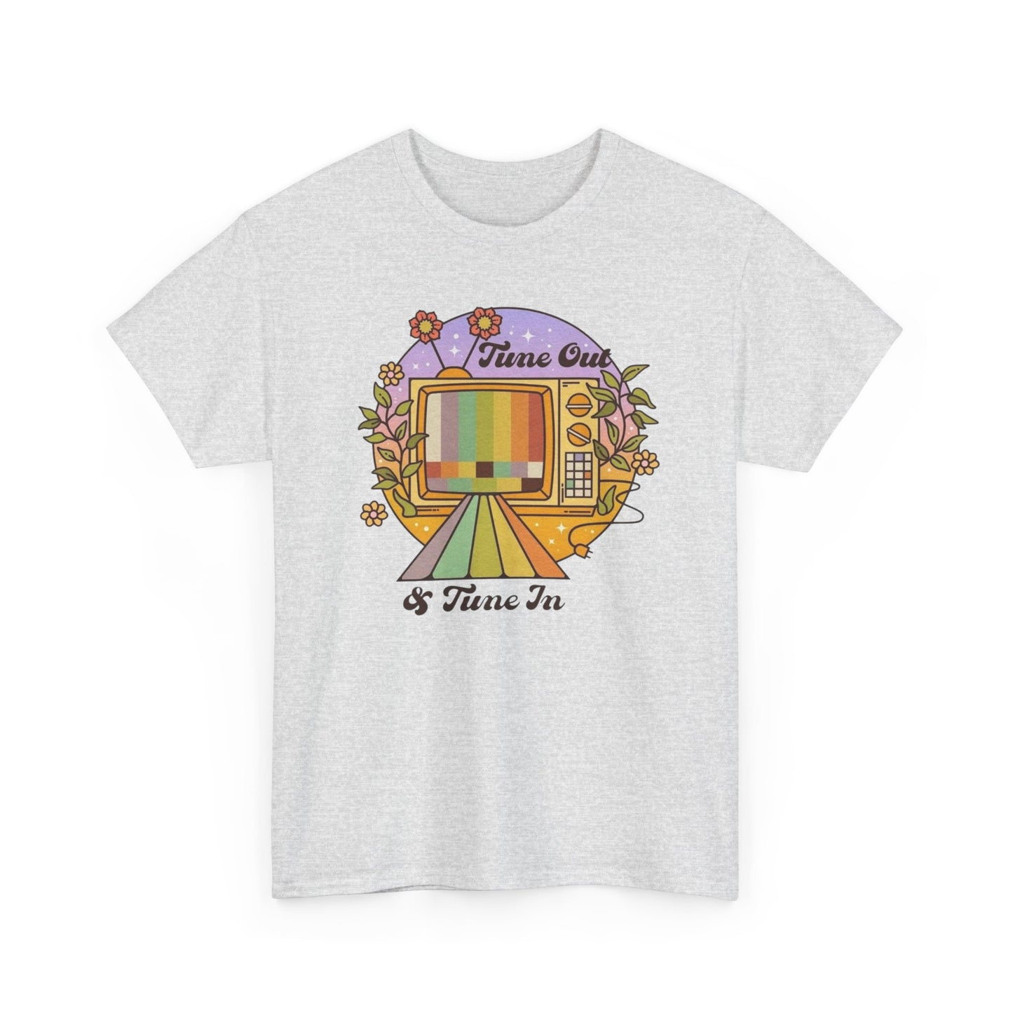 Tune Out And Tune In Retro Graphic T Shirt NEW ADULT Tee