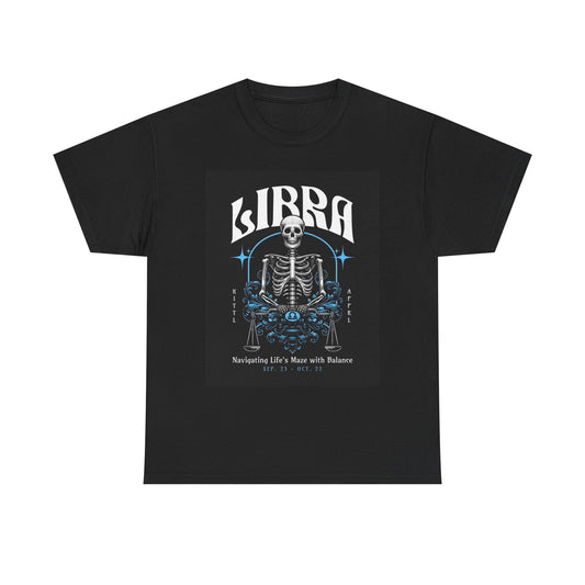 Libra Zodiac Astrology Sign Graphic T Shirt Unisex Heavy Cotton Tee NEW