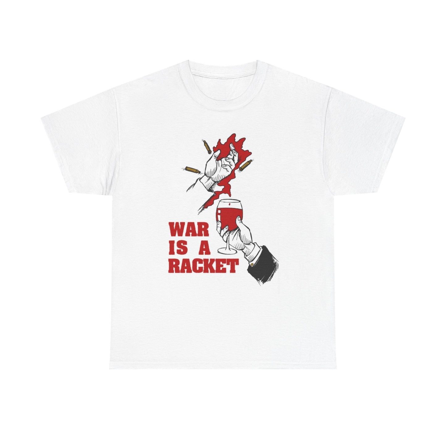 War Is A Racket Graphic T Shirt Retro Military Art Vintage Unisex Heavy Cotton