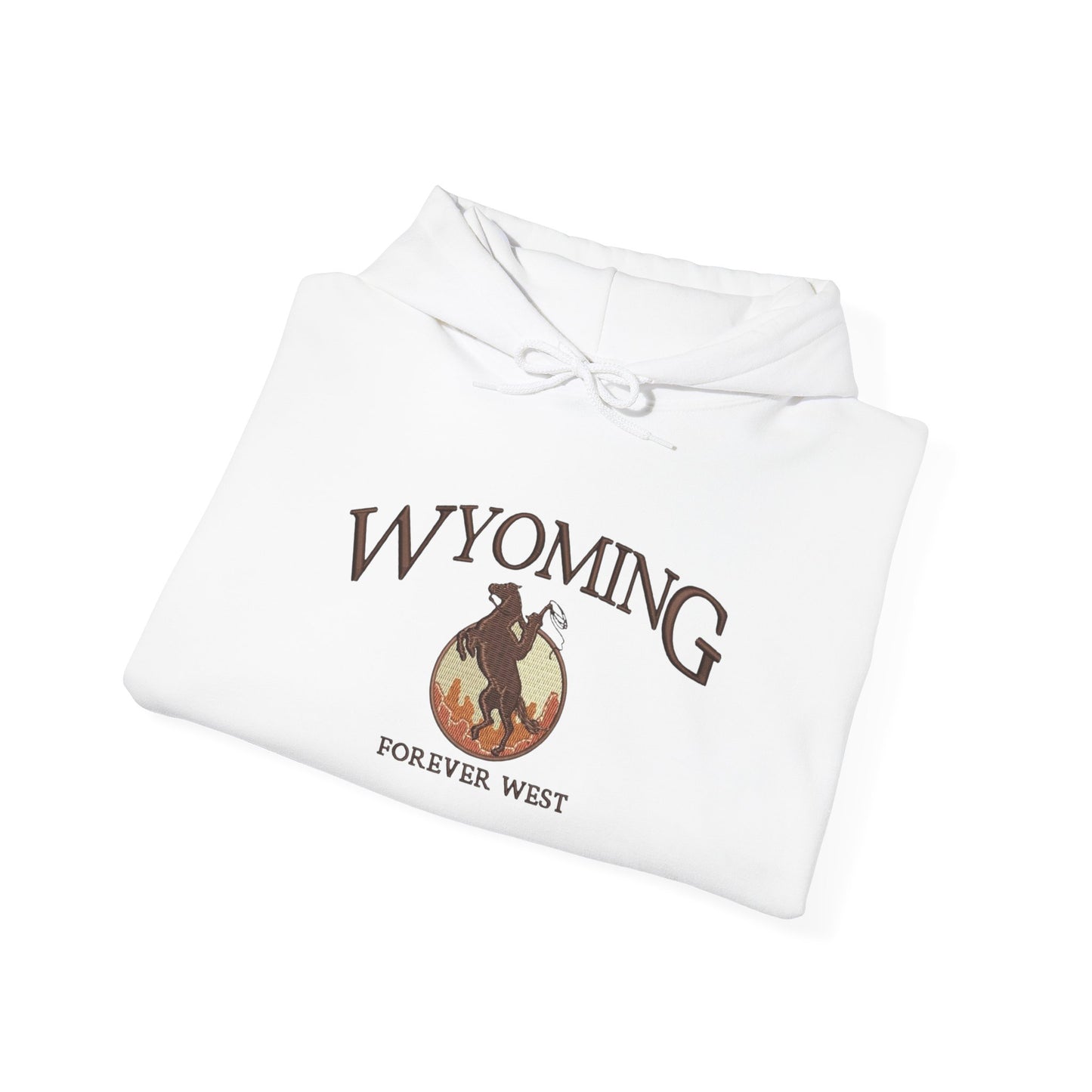 Wyoming Forever West Graphic Hoodie Heavy Blend Sweatshirt NEW
