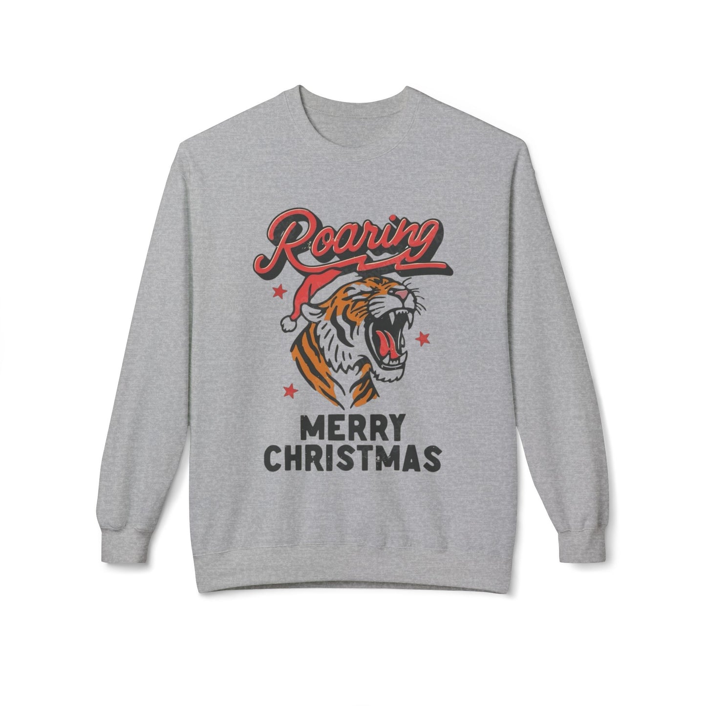 Roaring Merry Christmas Sweater NEW Unisex Fleece Crewneck Sweatshirt