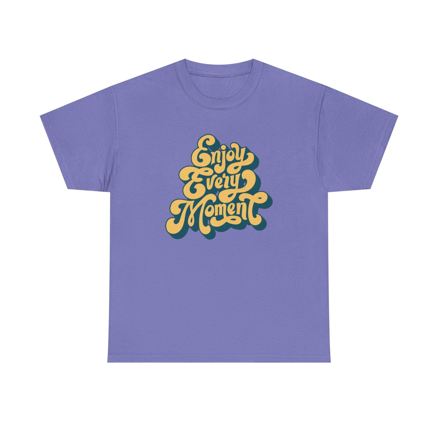 Enjoy Every Moment Graphic T Shirt Groovy Vibes Unisex Heavy Cotton Tee