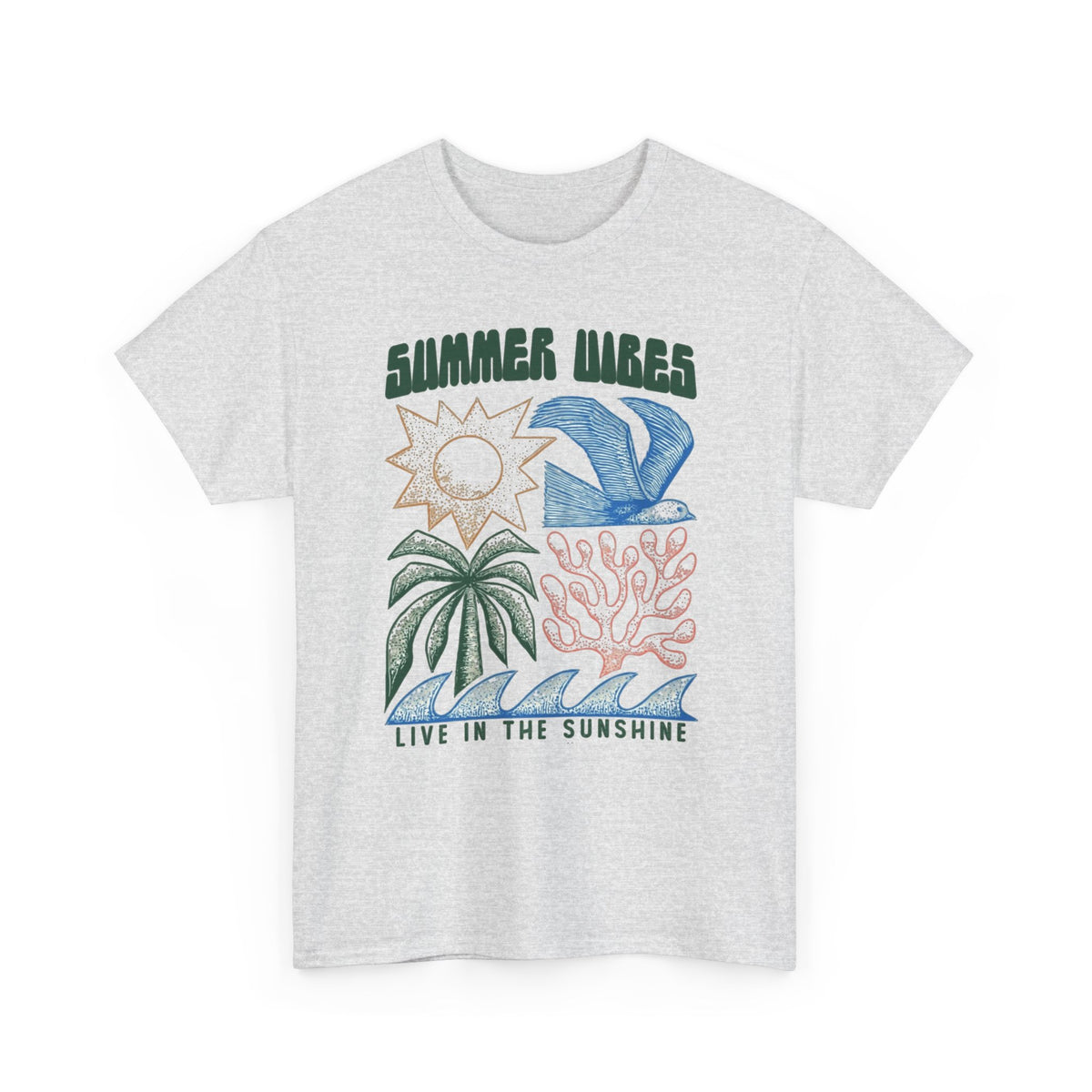 Summer Vibes Sunshine Beach Graphic T-Shirt Men's Graphic Tee