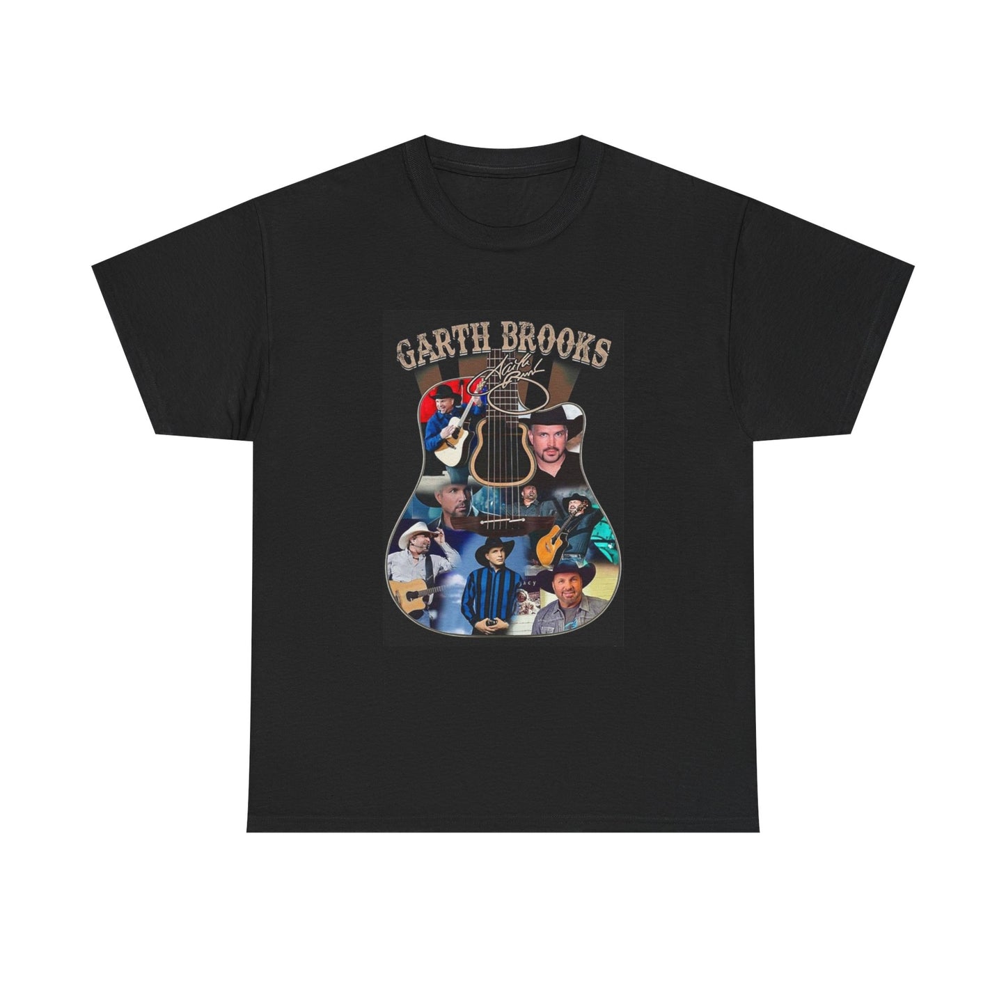 Garth Brooks Tshirt Retro Country Short Sleeve Unisex Heavy Guitar