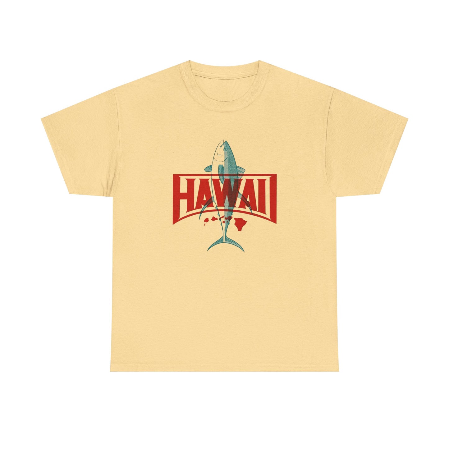 Hawaii Fishing Graphic T Shirt NEW ADULT Unisex Heavy Cotton Tee