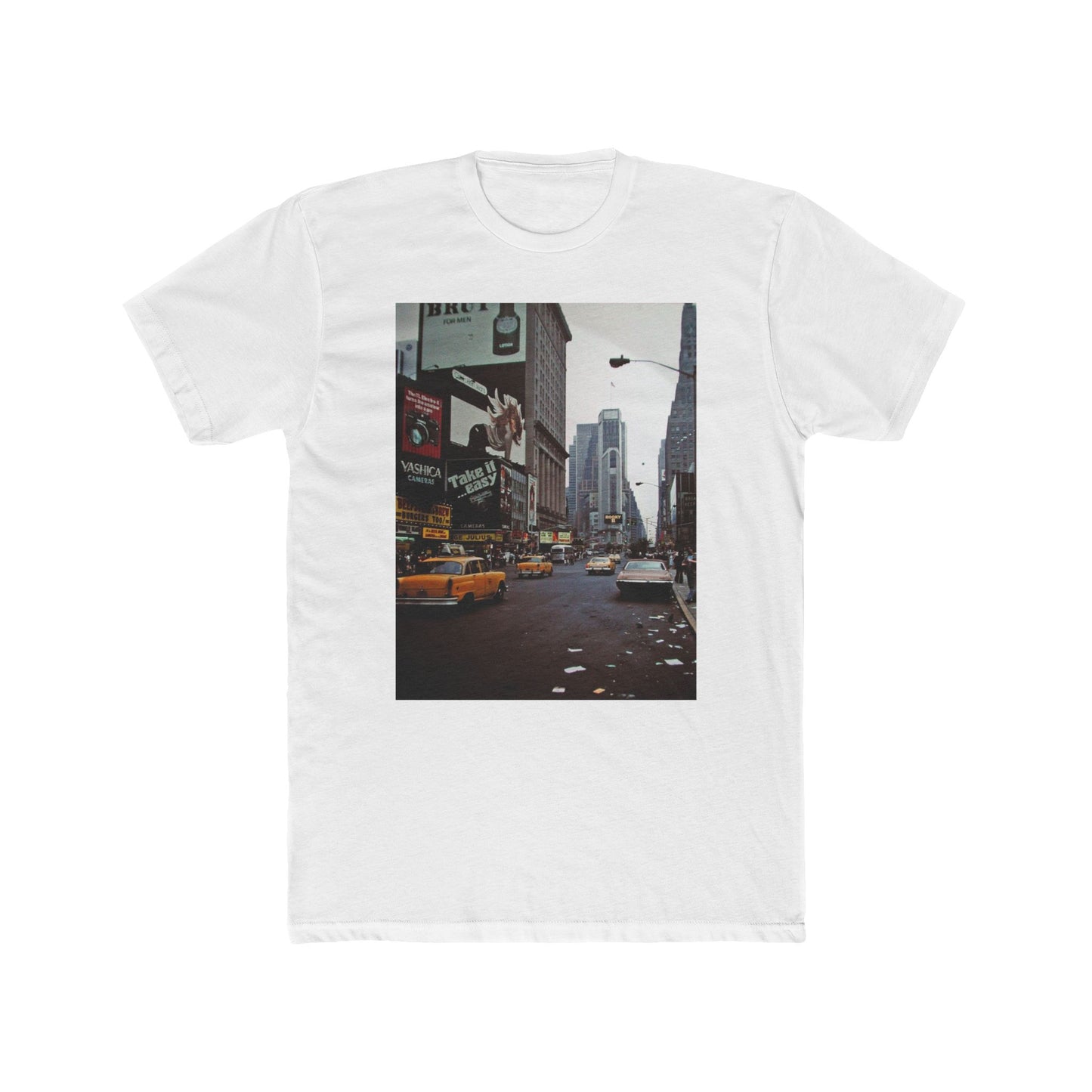 New York 70s graphic vintage retro art contemporary Men's Cotton Crew Tee