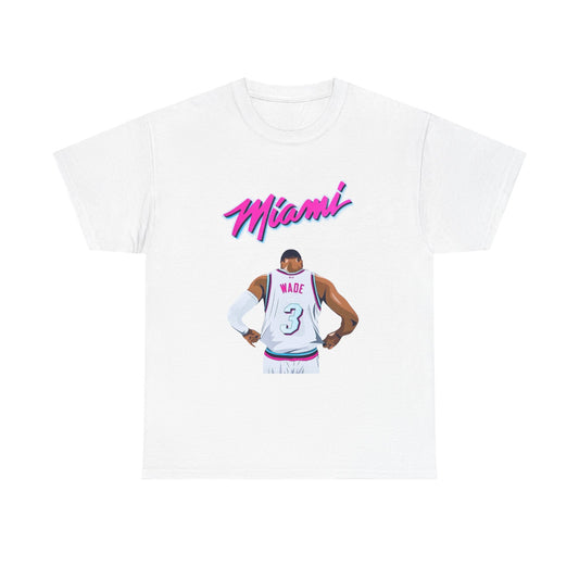 Miami D Wade T Shirt Unisex Heavy Cotton Vintage Gift NEW