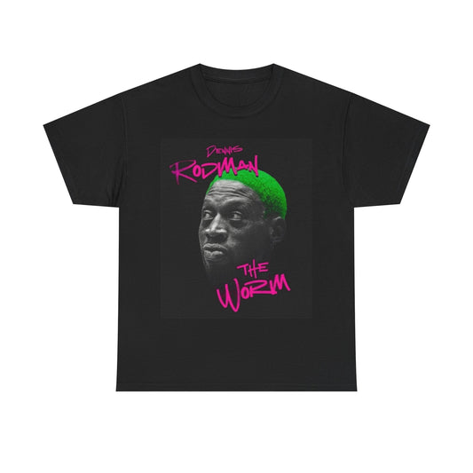 Dennis Rodman T-shirt vintage Chicago bulls retro graphic 90s Heavy Cotton Tee
