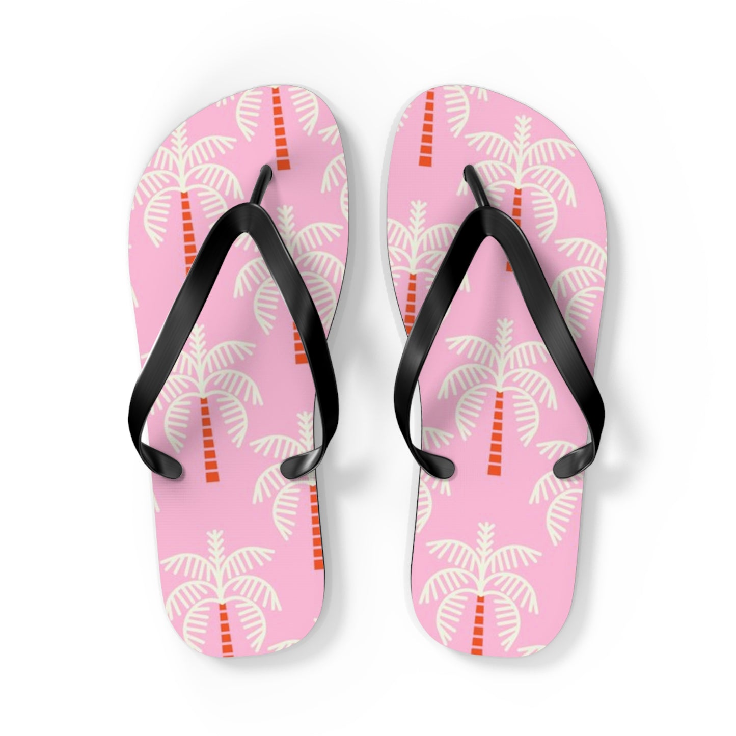 Waves And Sun Sandals Pink Palms Summer Flip Flops Slides BRAND NEW