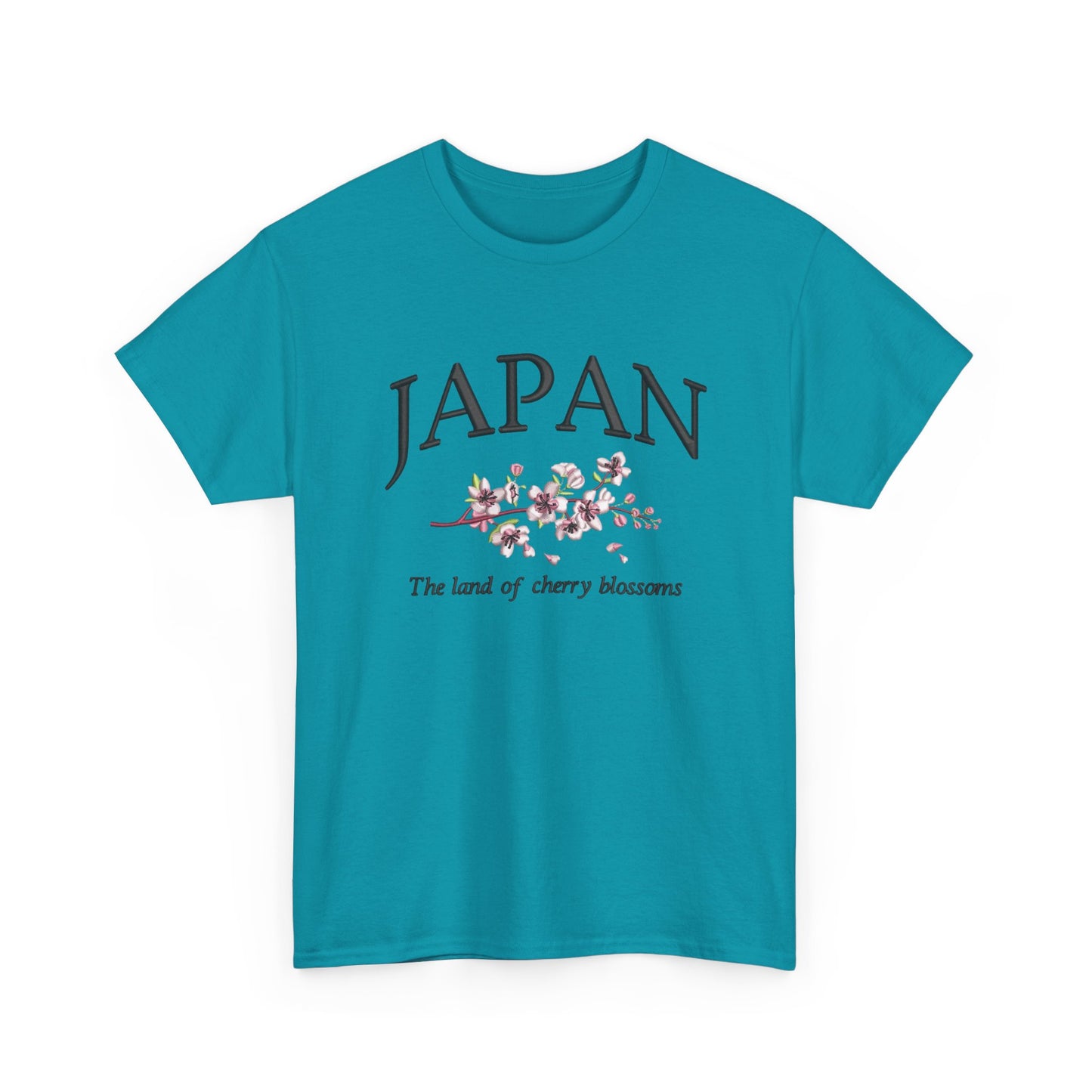 Japan Land Of The Cherry Blossoms Graphic T Shirt NEW Unisex Heavy Cotton Tee