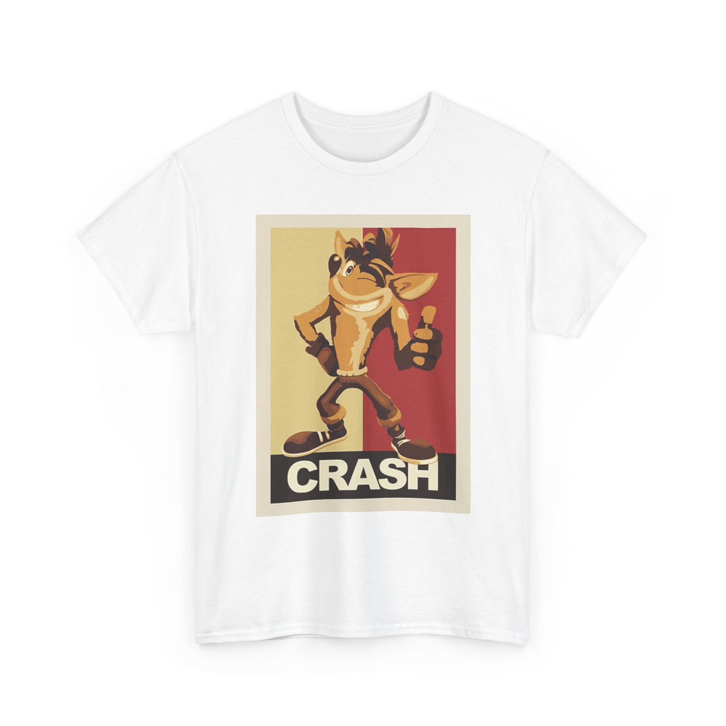 Crash Graphic T Shirt Retro Gaming Vintage poster Unisex Heavy Cotton Tee