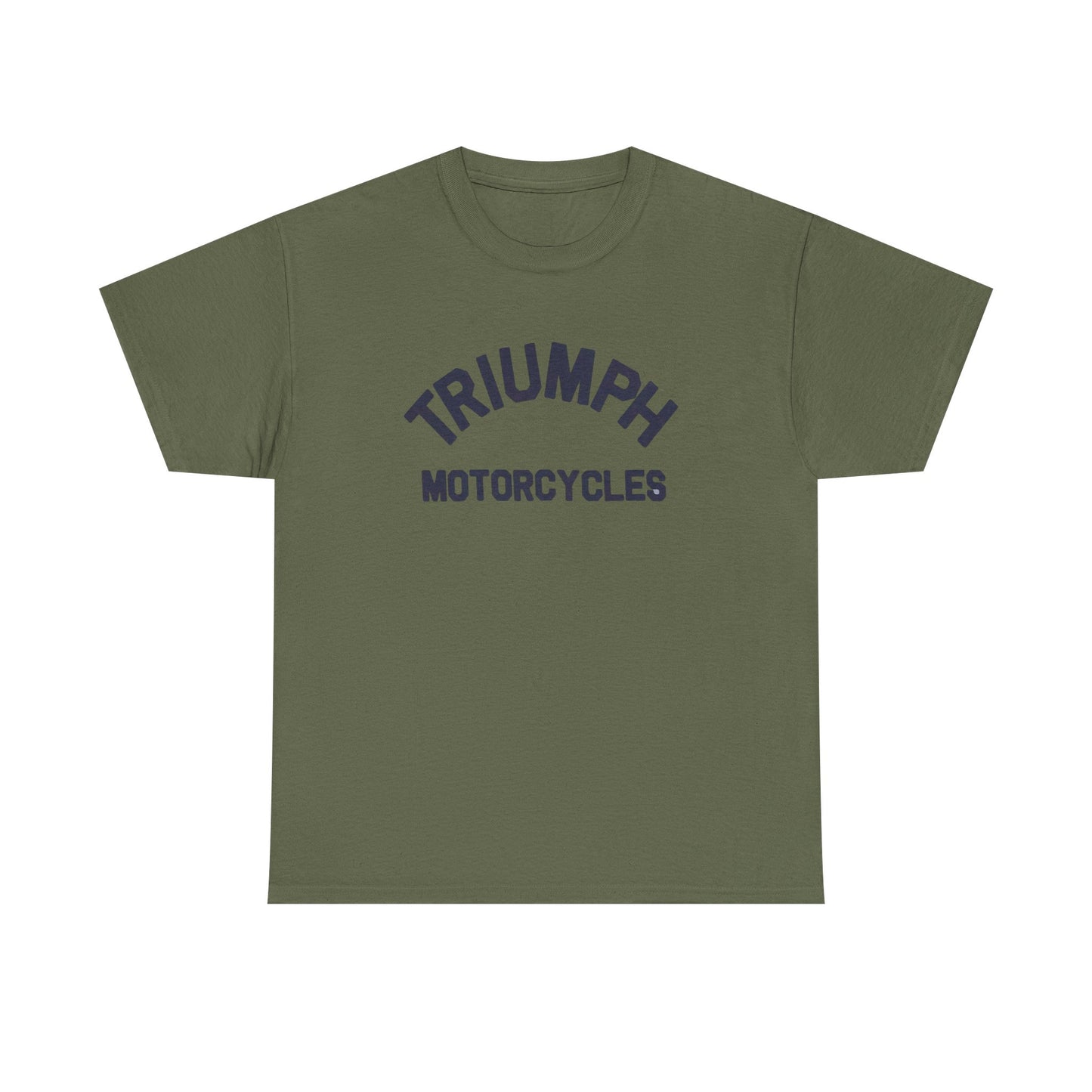 Triumph Motorcycles Tshirt Vintage Logo Classic Fit Unisex Heavy Cotton Tee