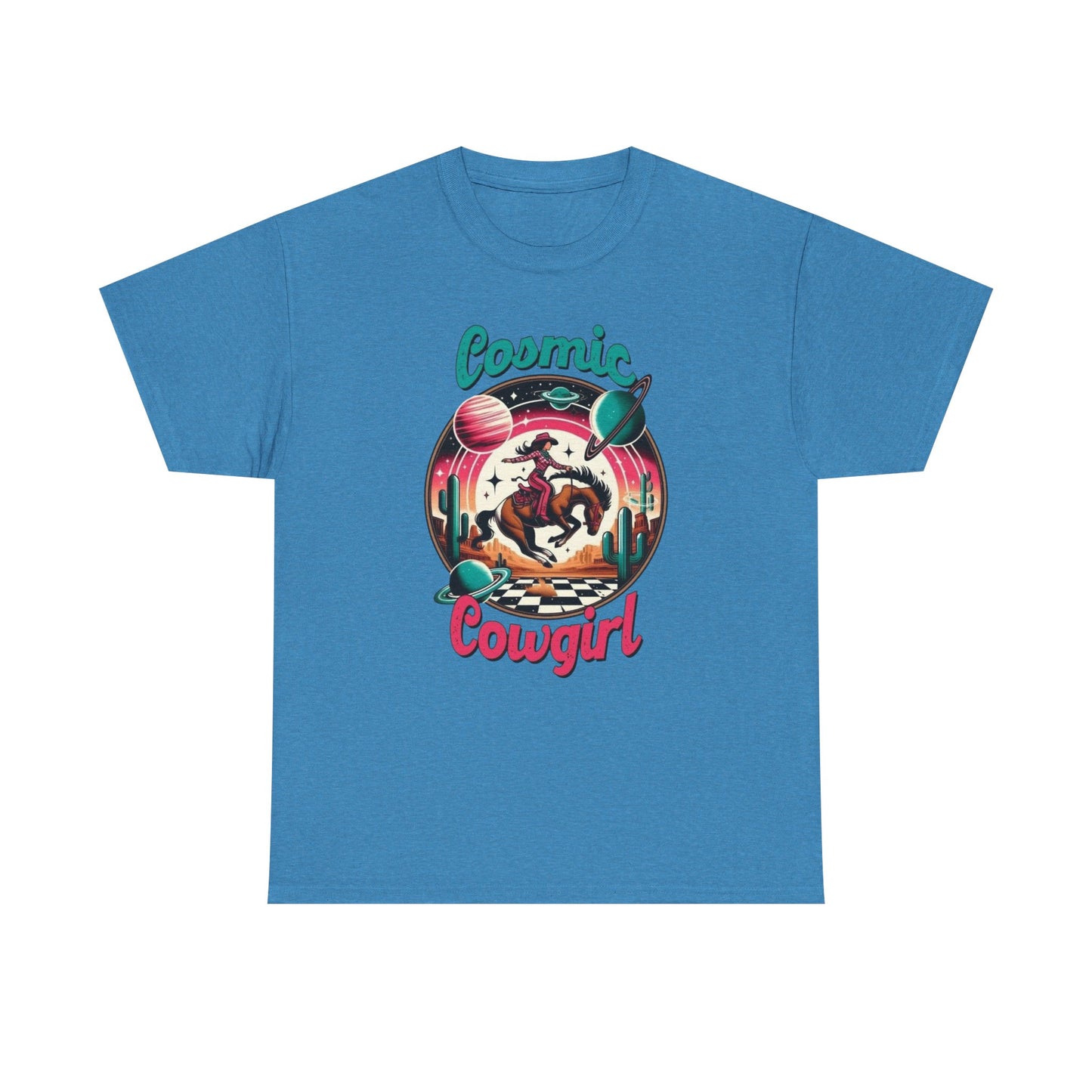 Cosmic Cowgirl Graphic T Shirt Unisex Heavy Cotton Tee