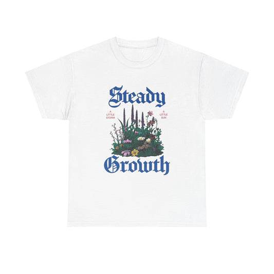 Steady Growth Graphic T Shirt Unisex Heavy Cotton Tee