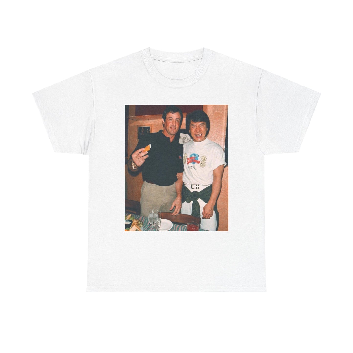 Jackie Chan And Stallone Graphic T Shirt NEW Cotton Tee Gift