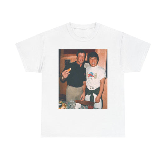Jackie Chan And Stallone Graphic T Shirt NEW Cotton Tee Gift
