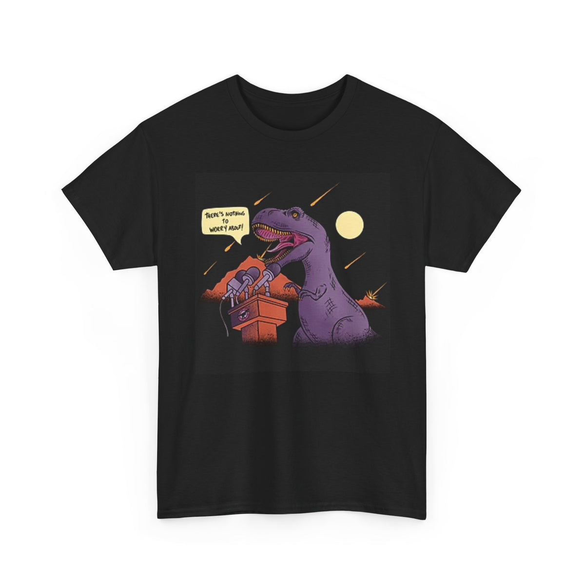 Dinosaur Graphic T Shirt Funny Extinction Unisex Heavy Cotton Tee