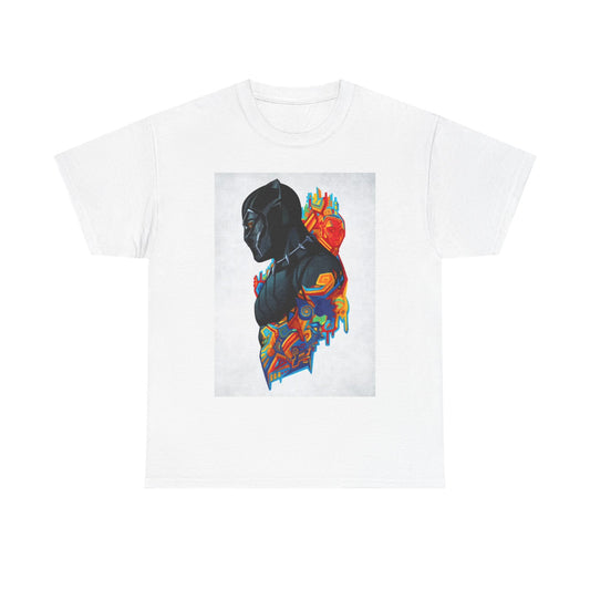 Black Panther Shirt Movie Poster Retro Colorful Painting Unisex Heavy Cotton Tee