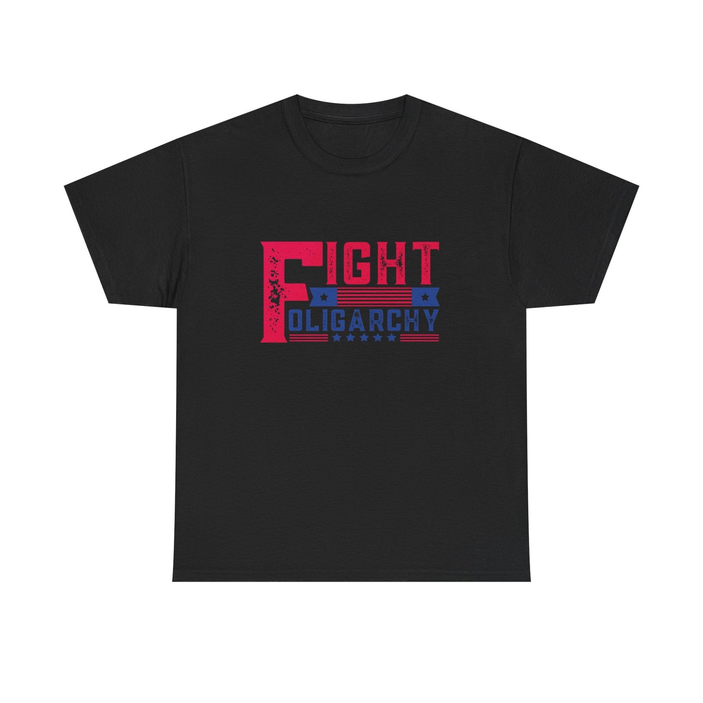 Fight Oligarchy Tour AOC Sanders Graphic T Shirt Unisex Heavy Cotton Tee