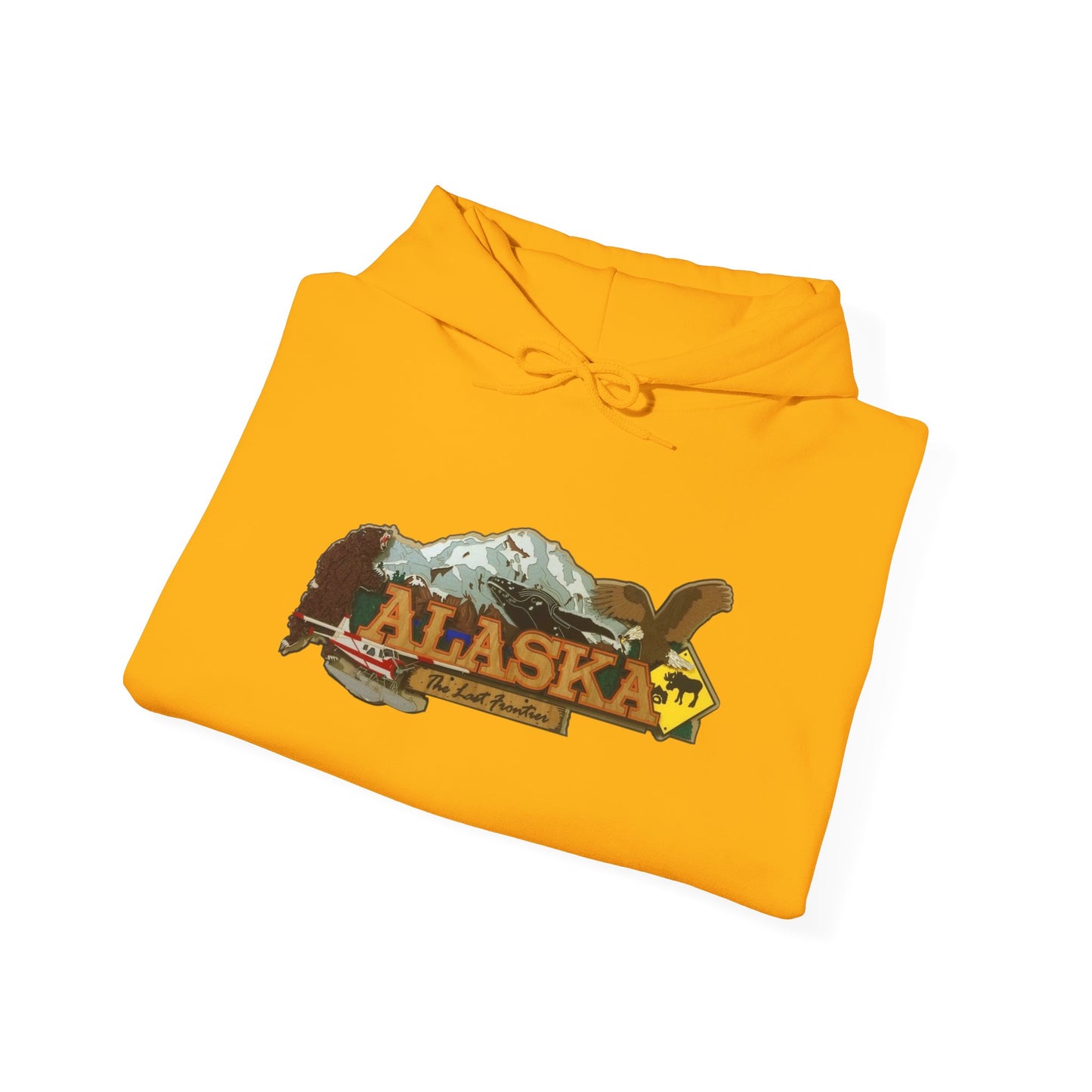 Alaska The Last Frontier Graphic Hoodie  Unisex Heavy Blend™ Hooded Sweatshirt
