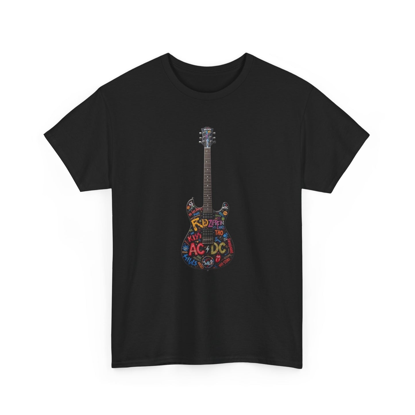 Legends Of Rock Guitar Rock Vintage Graphic T-Shirt Unisex Heavy Cotton Tee NEW