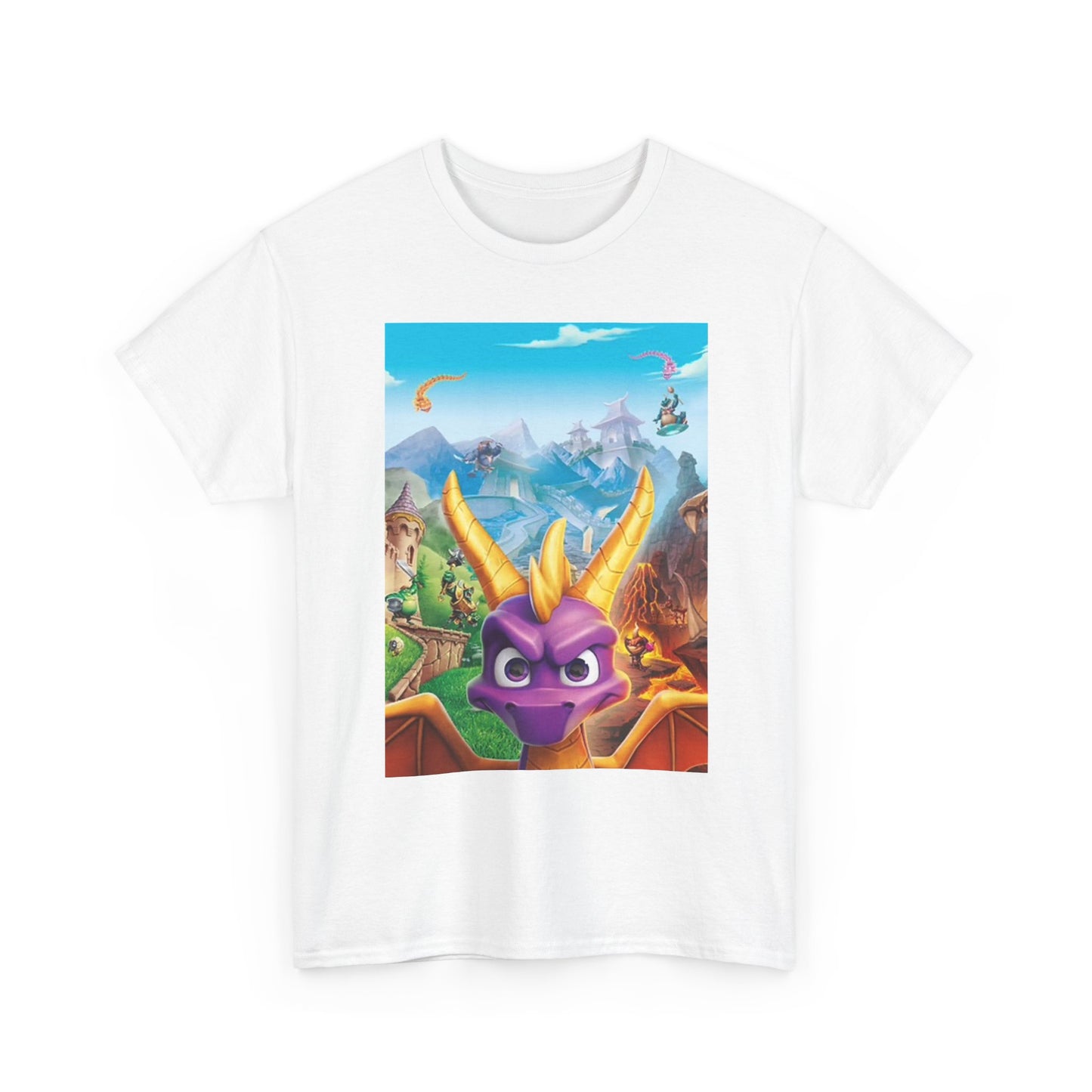 Spyro Graphic T Shirt Video Games Graphic Retro Unisex Heavy Cotton Tee