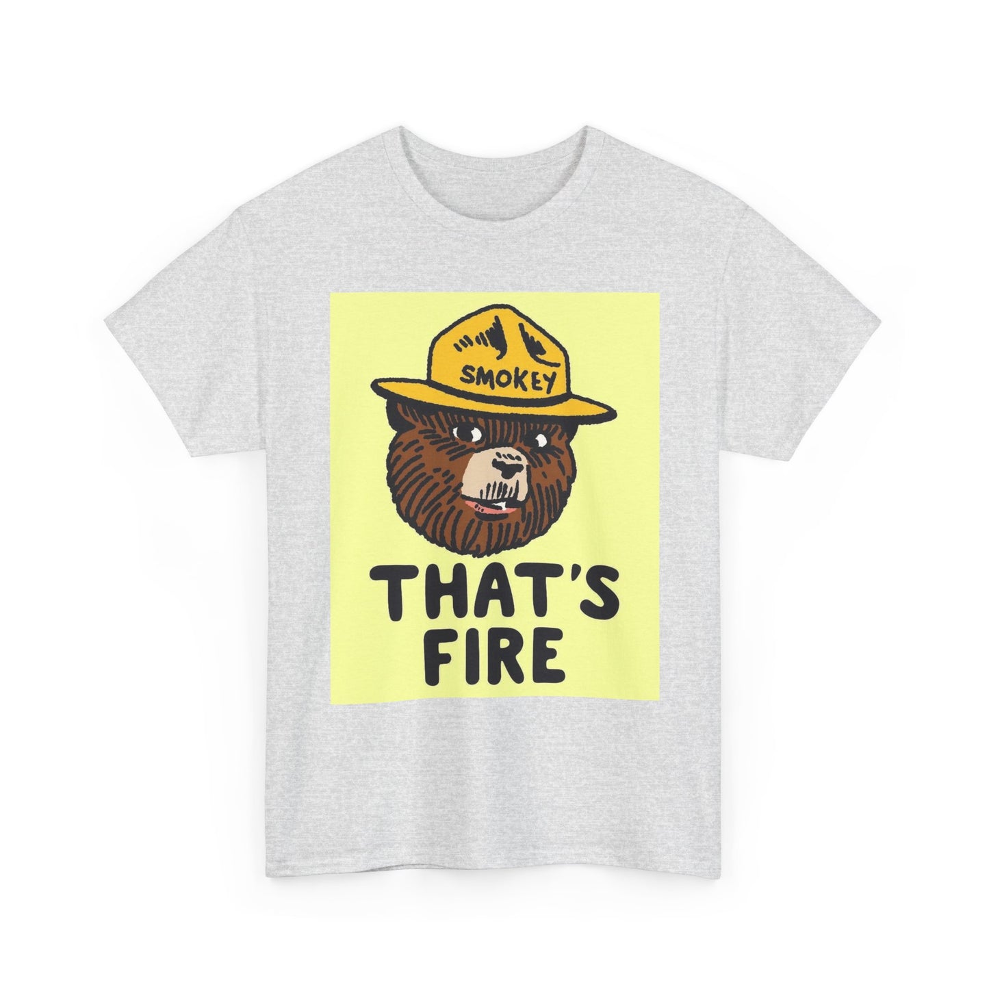 That's Fire Smokey The Bear Graphic T Shirt Cotton Tee