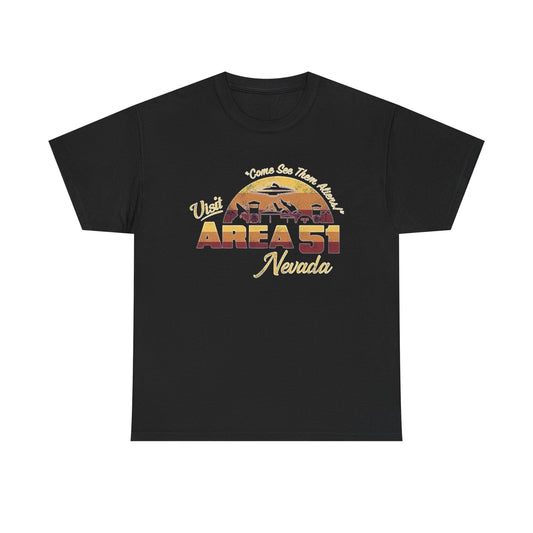 Visit Area 51 Nevada Graphic T Shirt Unisex Heavy Cotton Tee