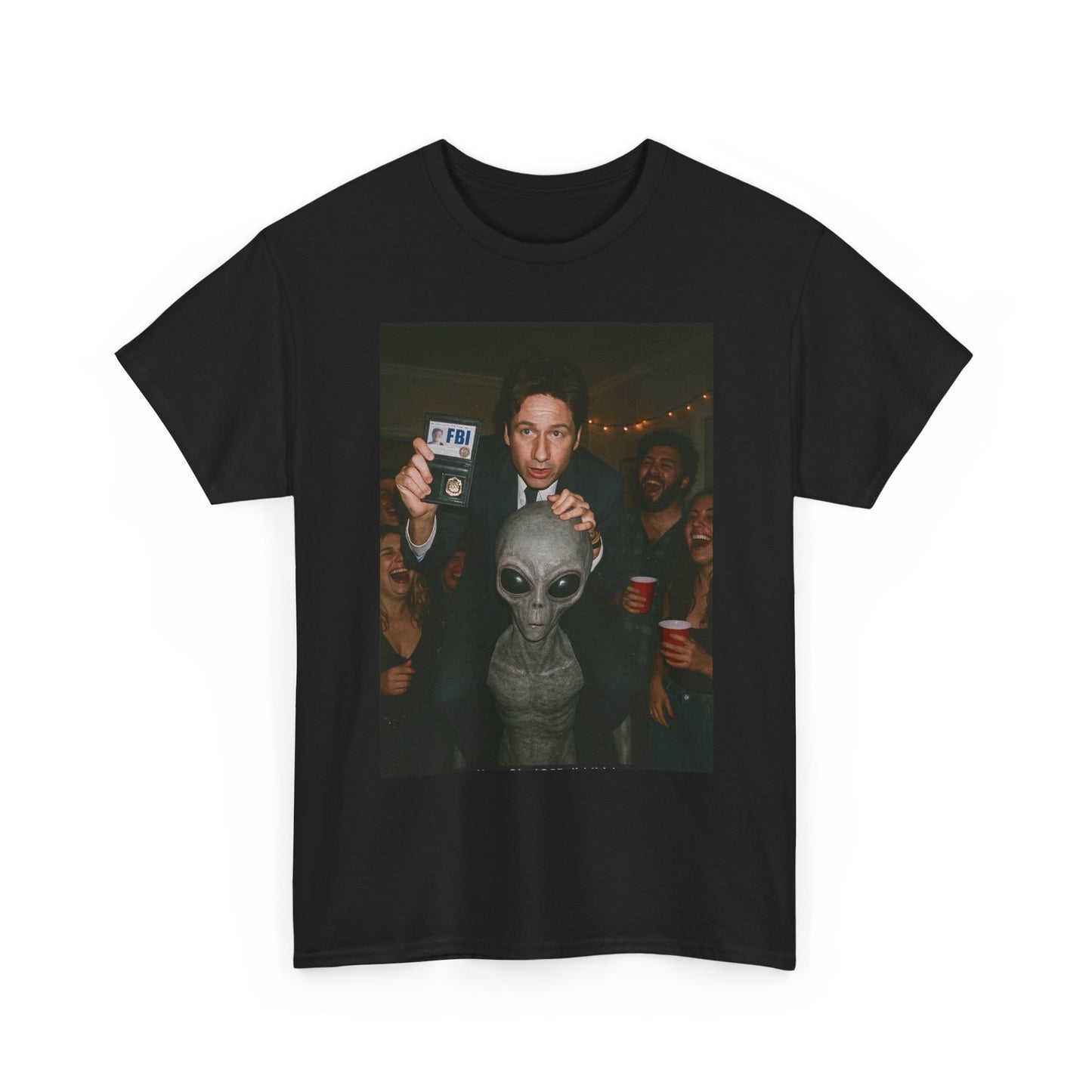 X Files Funny Alien Graphic T Shirt Unisex Heavy Cotton Tee