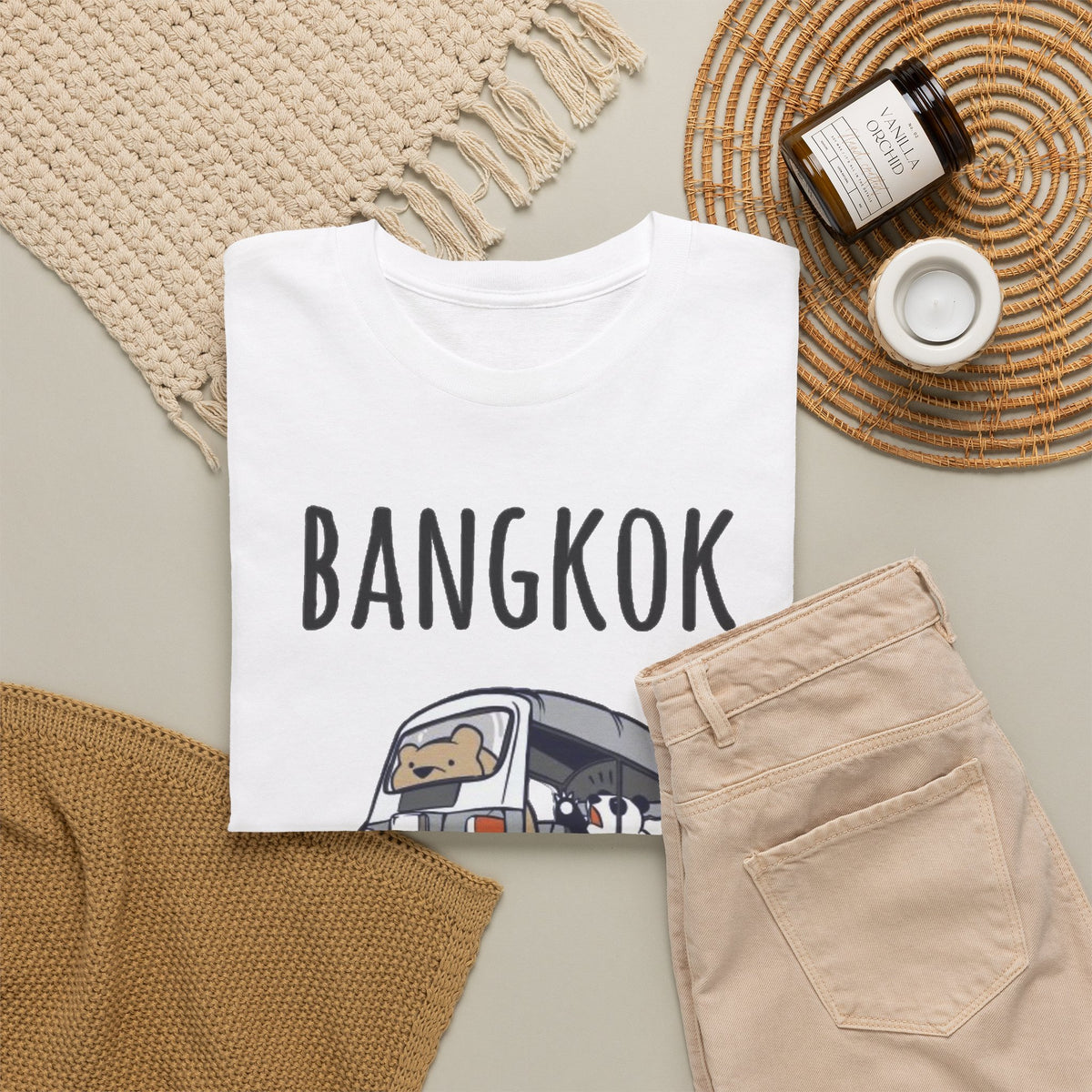 Bangkok Is Calling Tuk Tuk T-Shirt Men's Graphic Tee Thailand