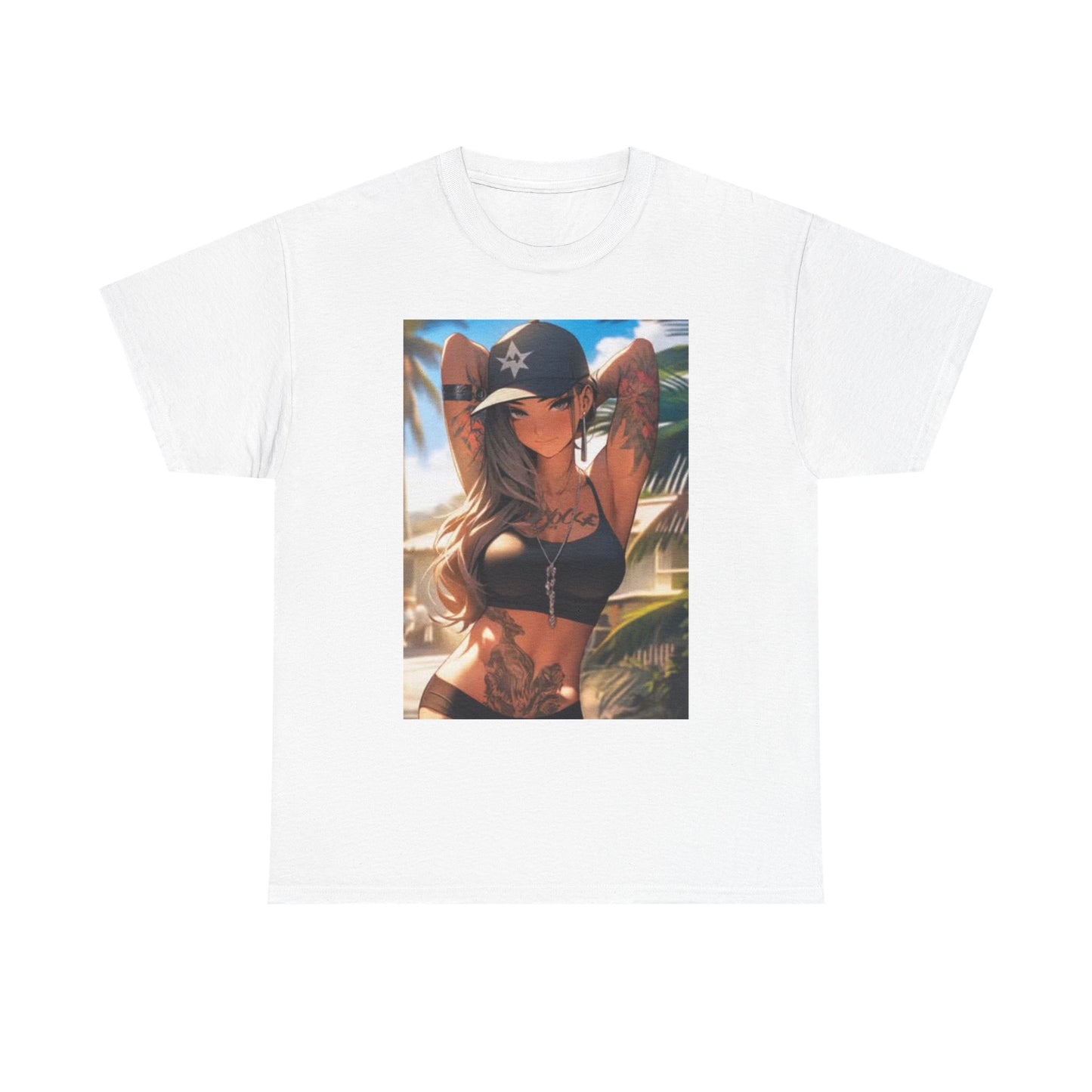 Waifu Anime Hentai Graphic T Shirt Sexy Tattoo Unisex Heavy Cotton Tee