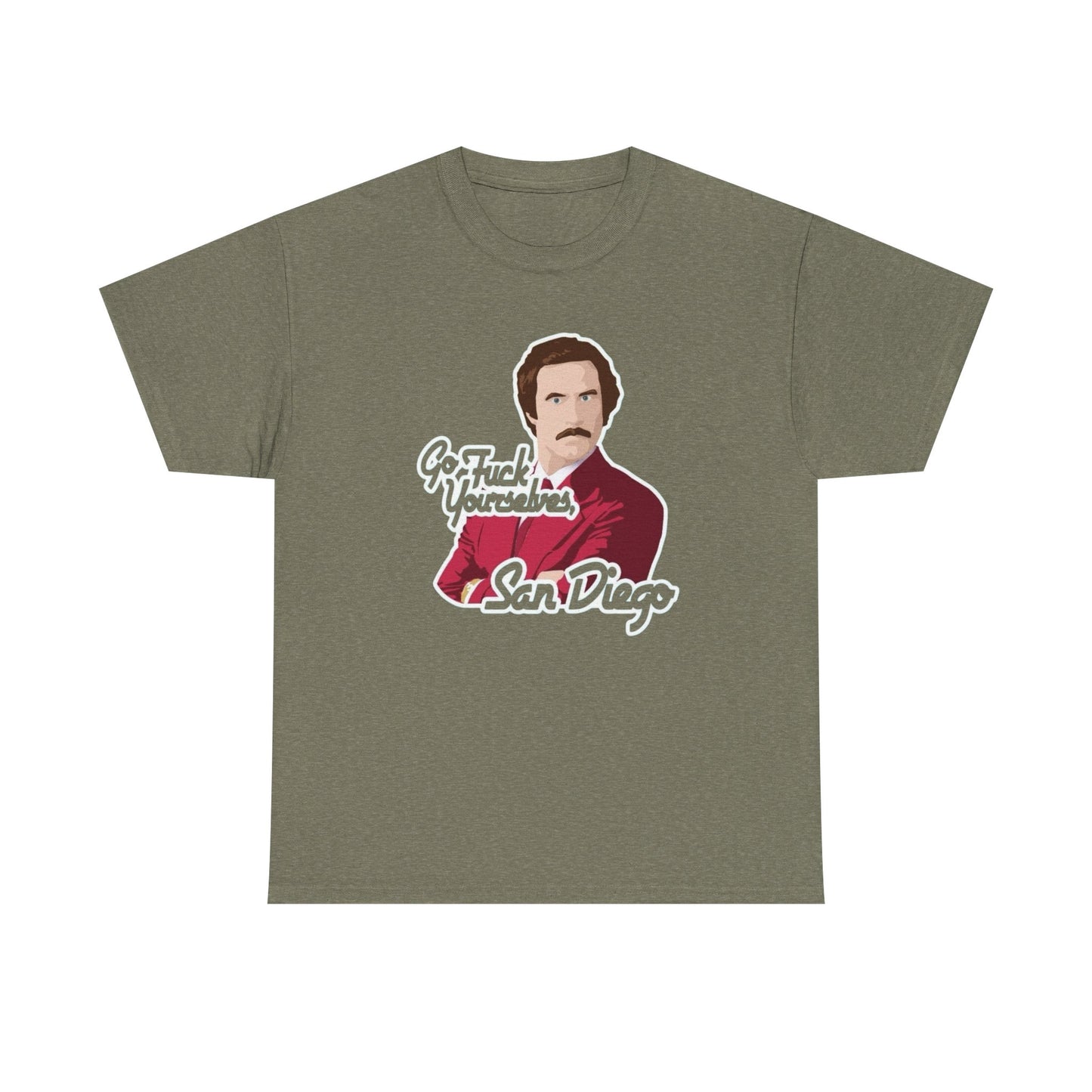 Anchorman Ron Burgundy San Diego Graphic T Shirt Unisex Heavy Cotton Tee