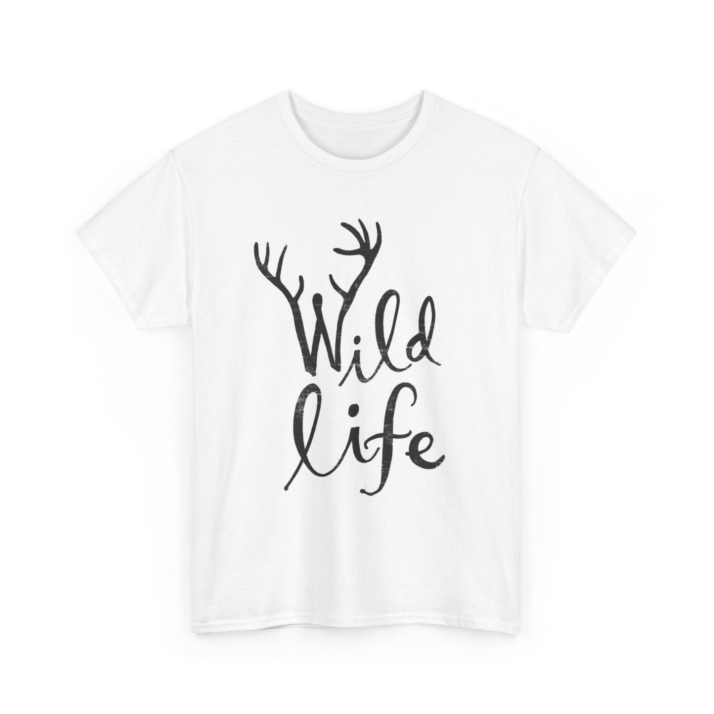 Wild Life Graphic T Shirt Men's Heavy Cotton Tee Outdoors Camping
