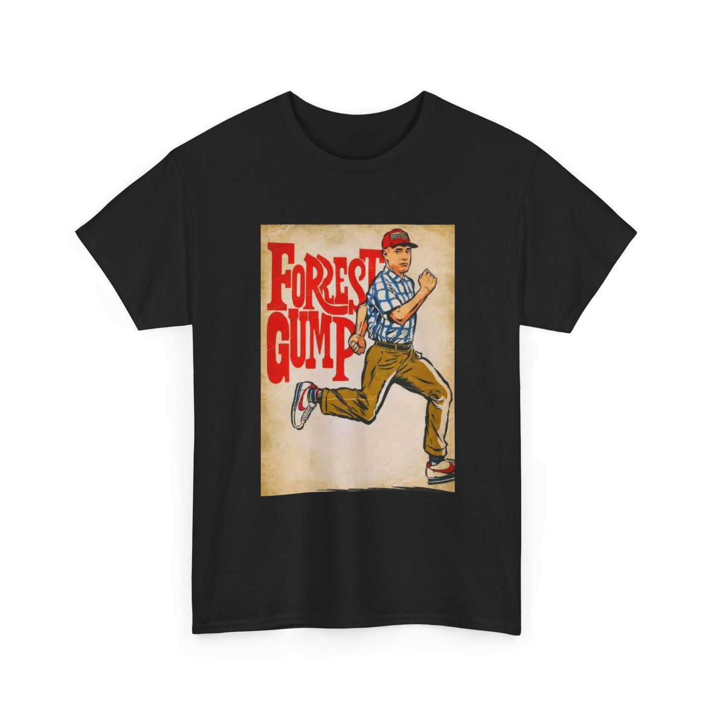 Forrest Gump Tshirt Vintage Retro Movie Poster Unisex Heavy Cotton Tee