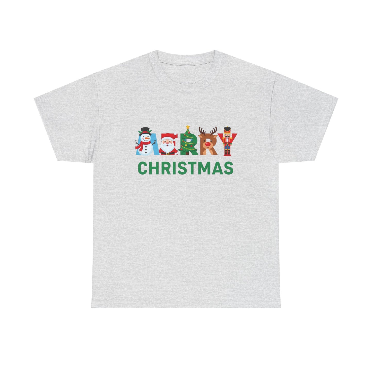 Merry Christmas Characters Graphic T Shirt NEW Unisex Heavy Cotton Tee