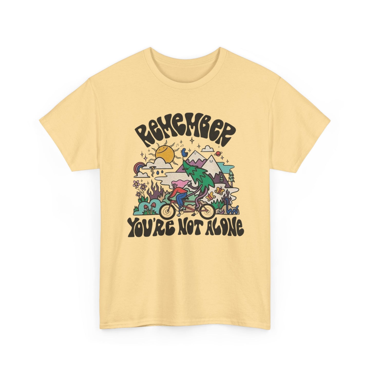 Remember Your Not Alone Graphic T Shirt NEW Adult Unisex Heavy Cotton Tee