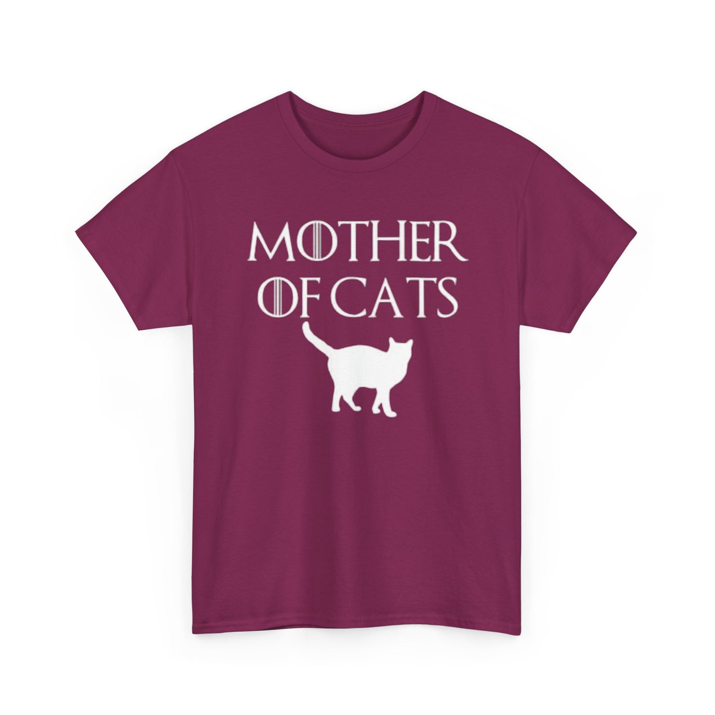 Mother Of Cats Funny Graphic T Shirt Cat Lover Kittens Unisex Heavy Cotton Tee