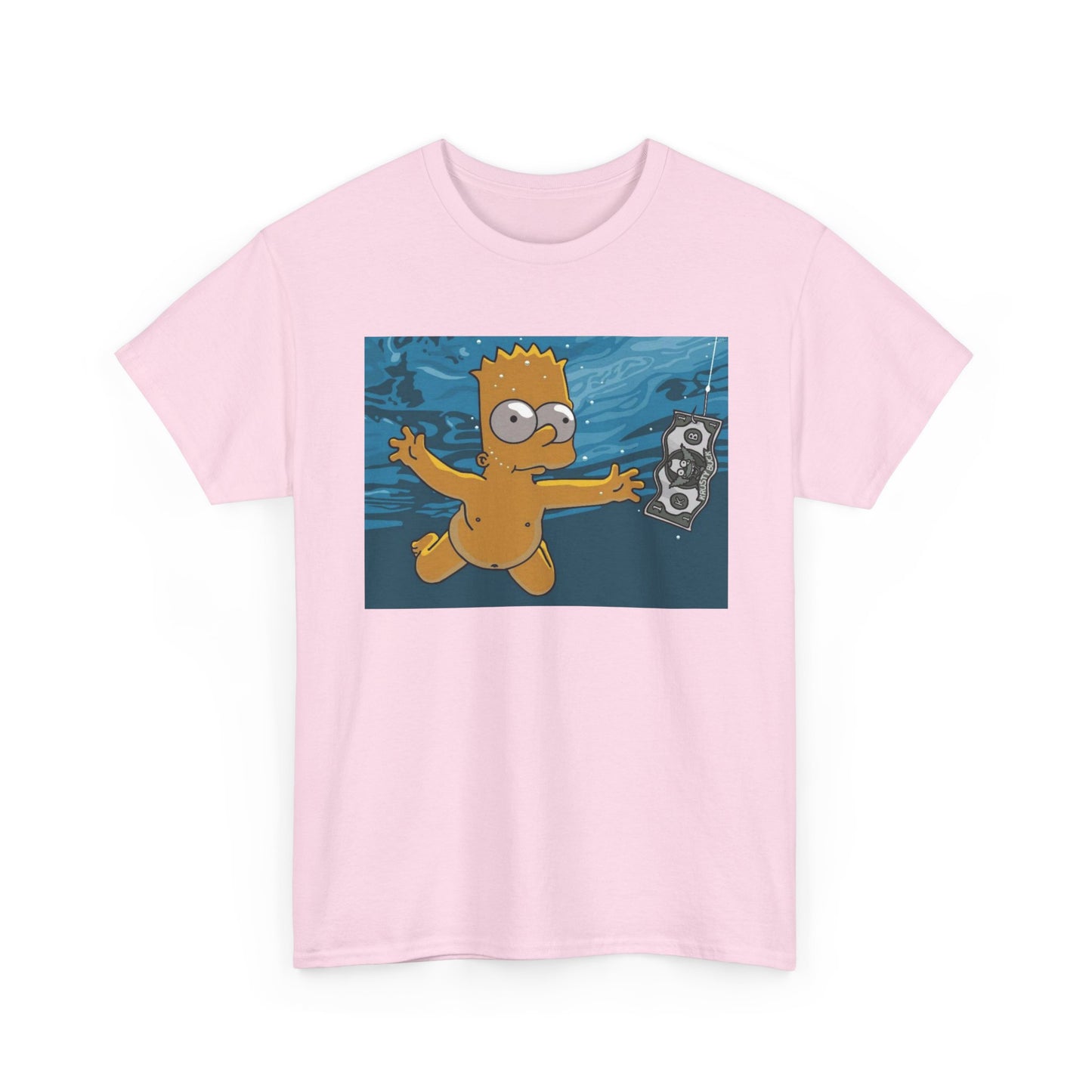 Simpsons T-shirt vintage nirvana retro art funny graphic Unisex Heavy Cotton Tee