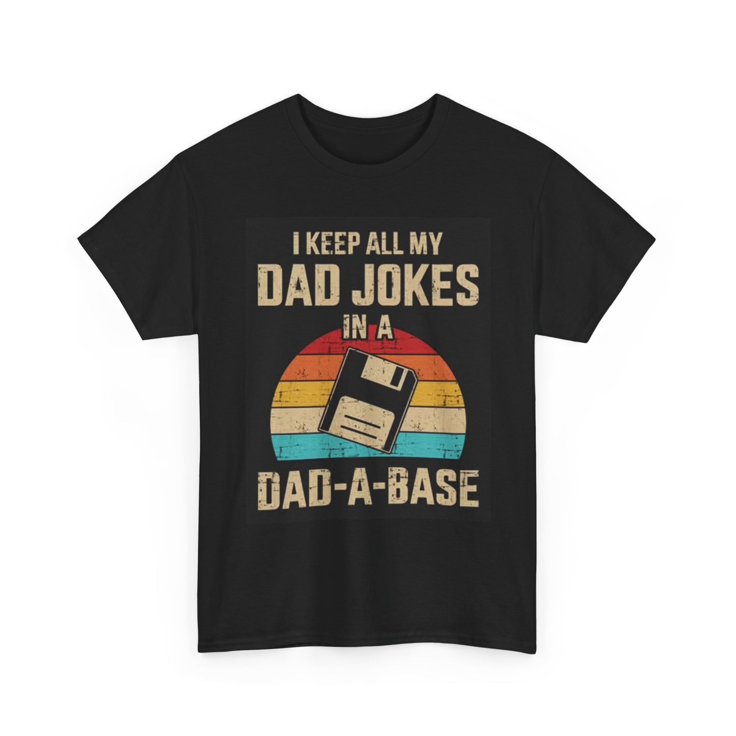 Dad Jokes T Shirt Funny Comedy Graphic Retro Data Base Unisex Heavy Cotton Tee