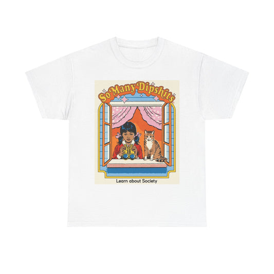 Cant Fix Stupid Tshirt Funny 80s Graphic So many Dips graphic Heavy Cotton Tee