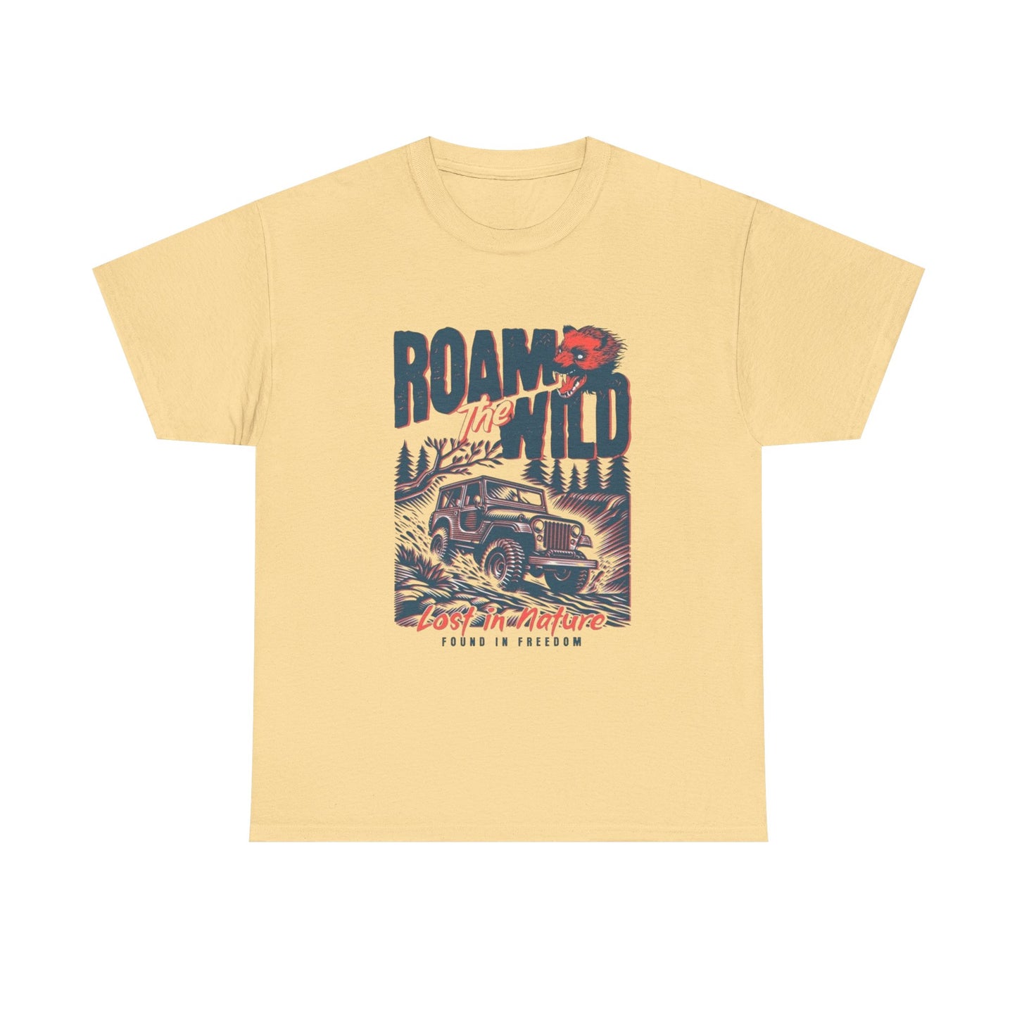 Roam The Wild Adventure Graphic T Shirt Unisex Heavy Cotton Tee