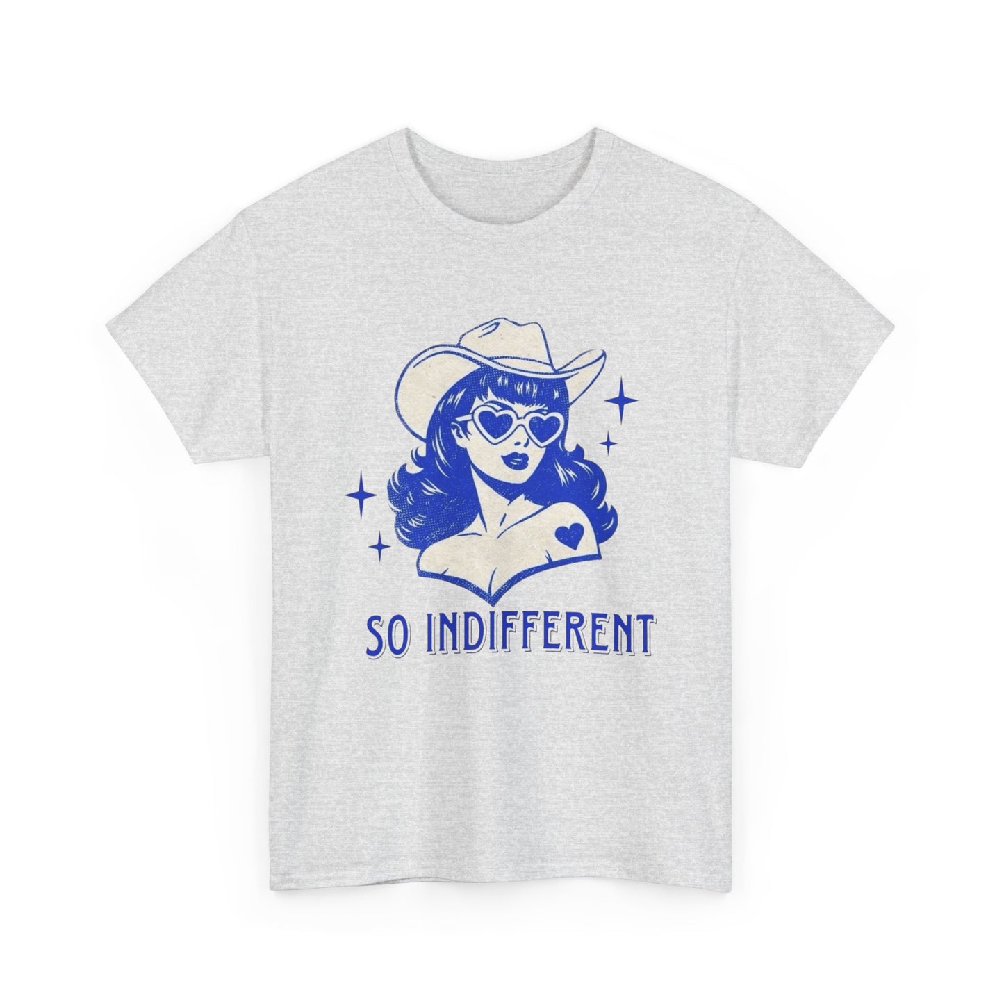 So Indifferent Cowgirl Vintage Graphic T-Shirt, Unisex Cotton Shirt