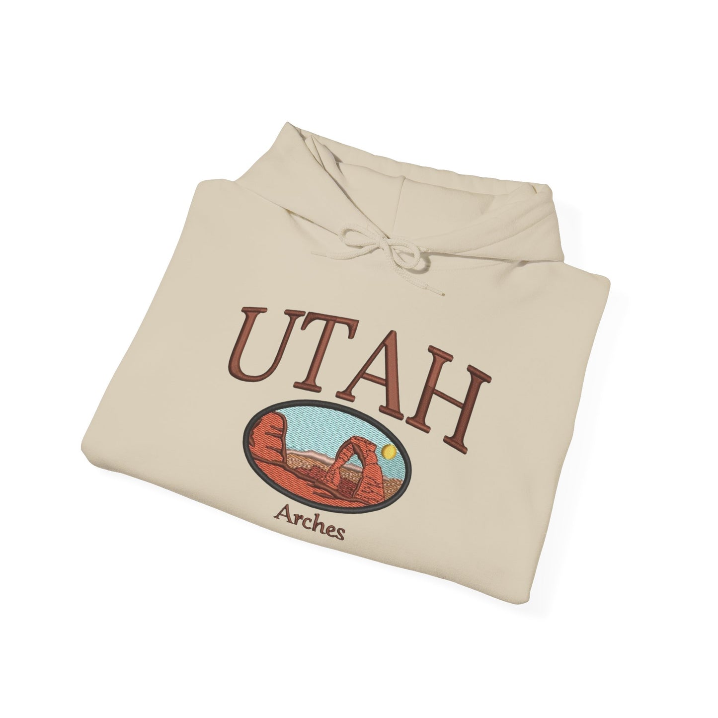 Utah Arches Graphic Hoodie Heavy Blend Sweatshirt NEW