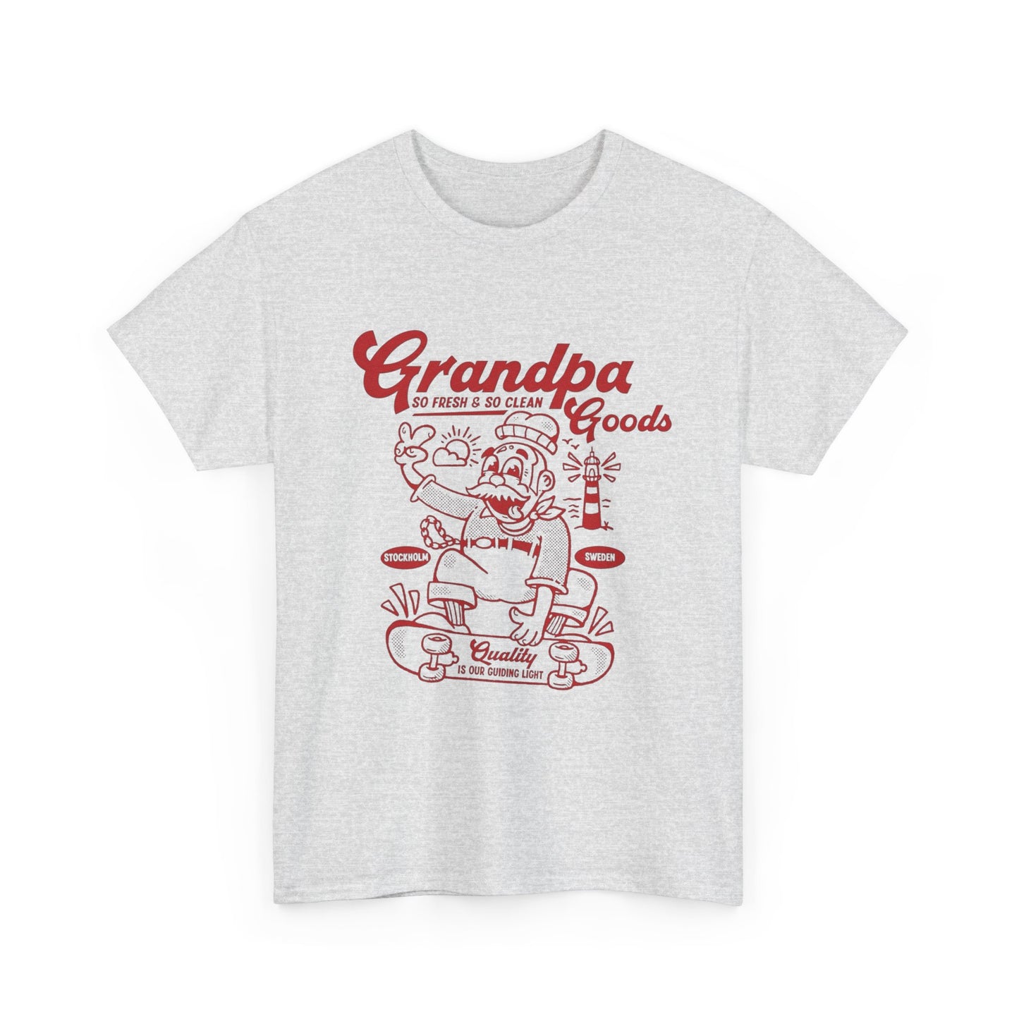 Grandpas Good Skateboards Graphic T Shirt Unisex Heavy Cotton Tee