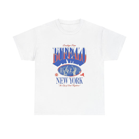 Greetings From Buffalo Football Graphic T Shirt Unisex Adults NEW