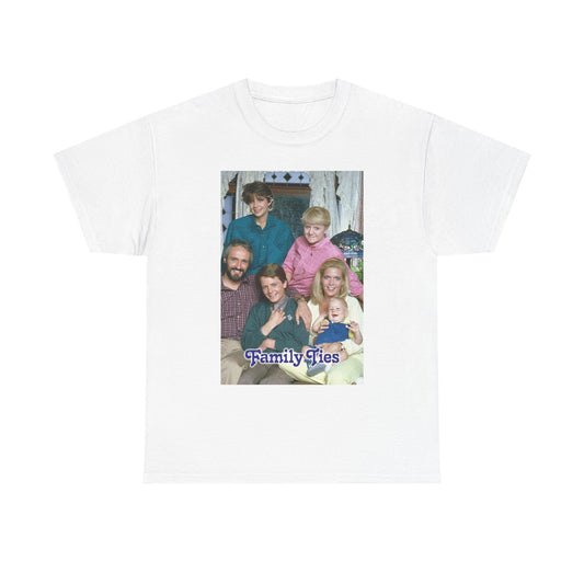Family Ties Graphic T Shirt Vintage Tv Series Retro Unisex Heavy Cotton Tee