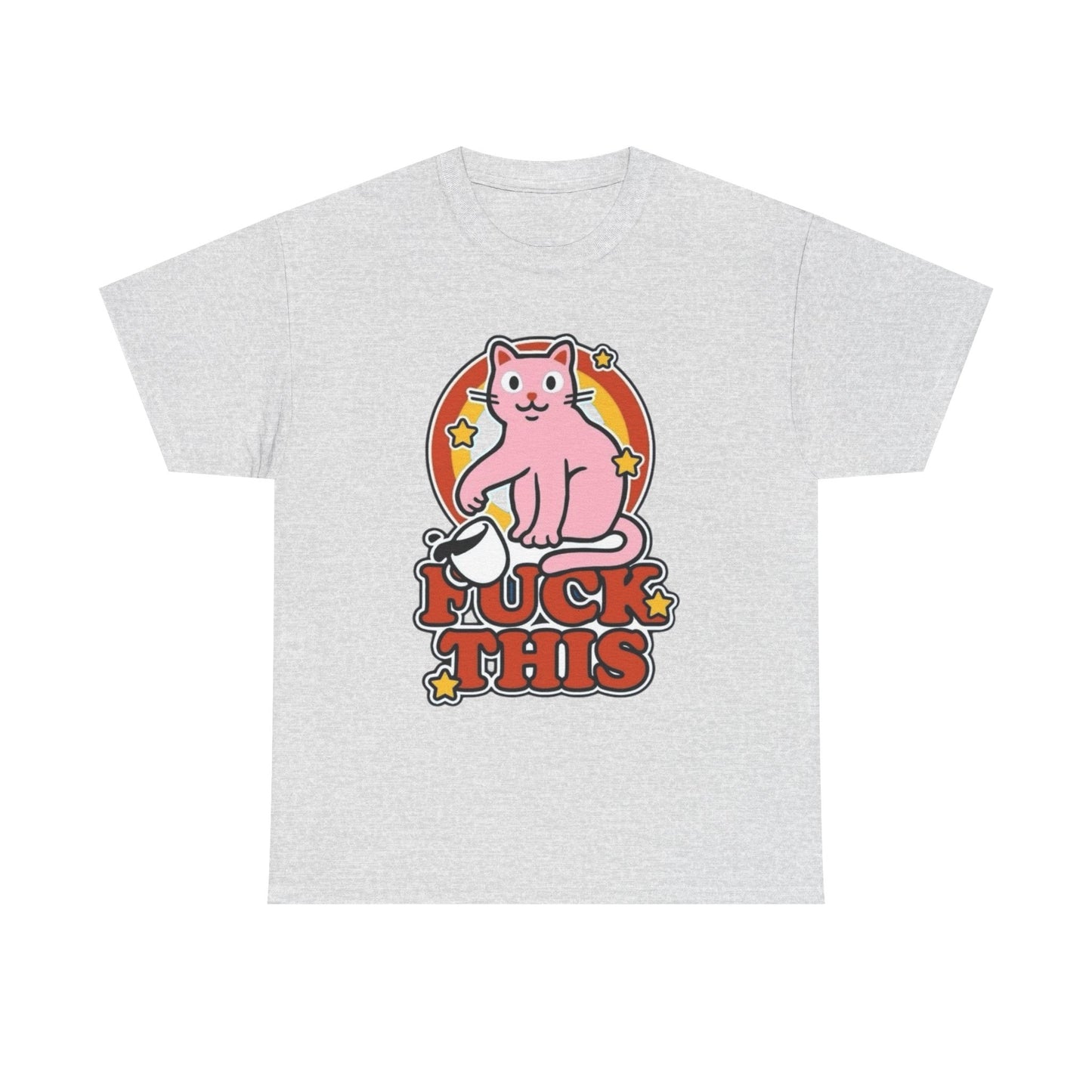 Funny Cat Graphic T-Shirt Men's Women's Heavy Cotton Tee NEW GIFT