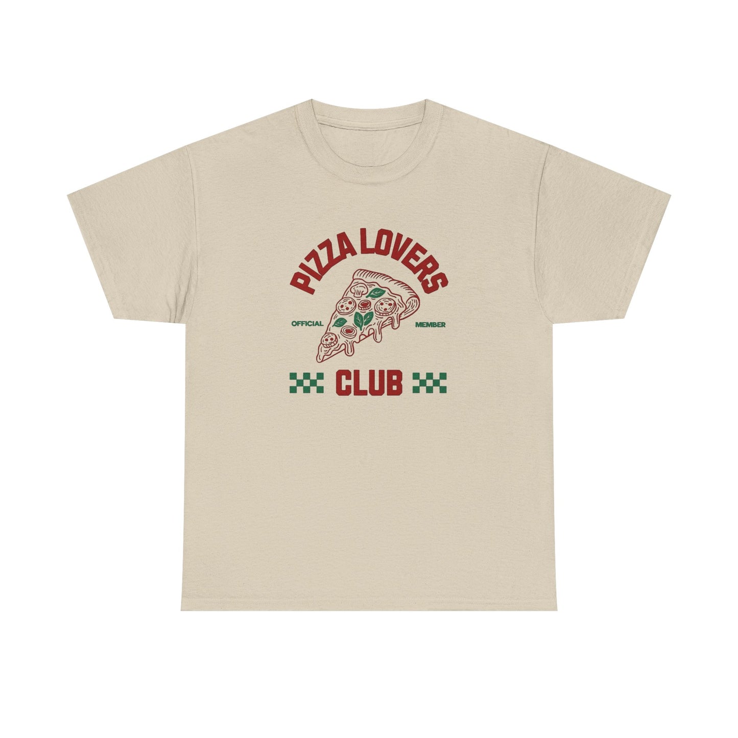 Pizza Lovers Club Graphic T Shirt NEW Vintage Unisex Heavy Cotton Tee